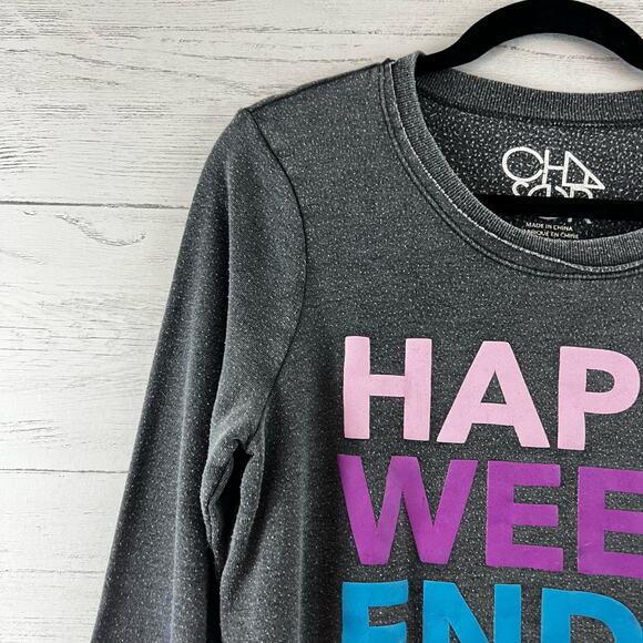 Chaser Happy Weekend Long Sleeve Top Size M - Picture 4 of 11